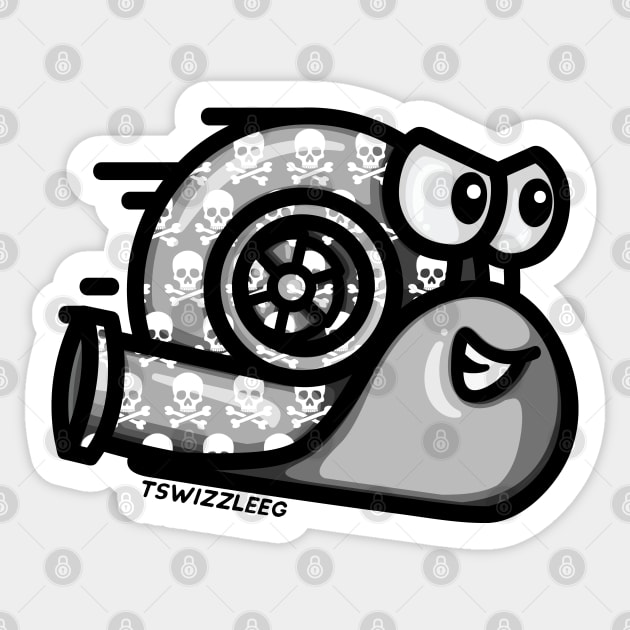 Turbo Snail - Rock On (Gray) Sticker by hoddynoddy